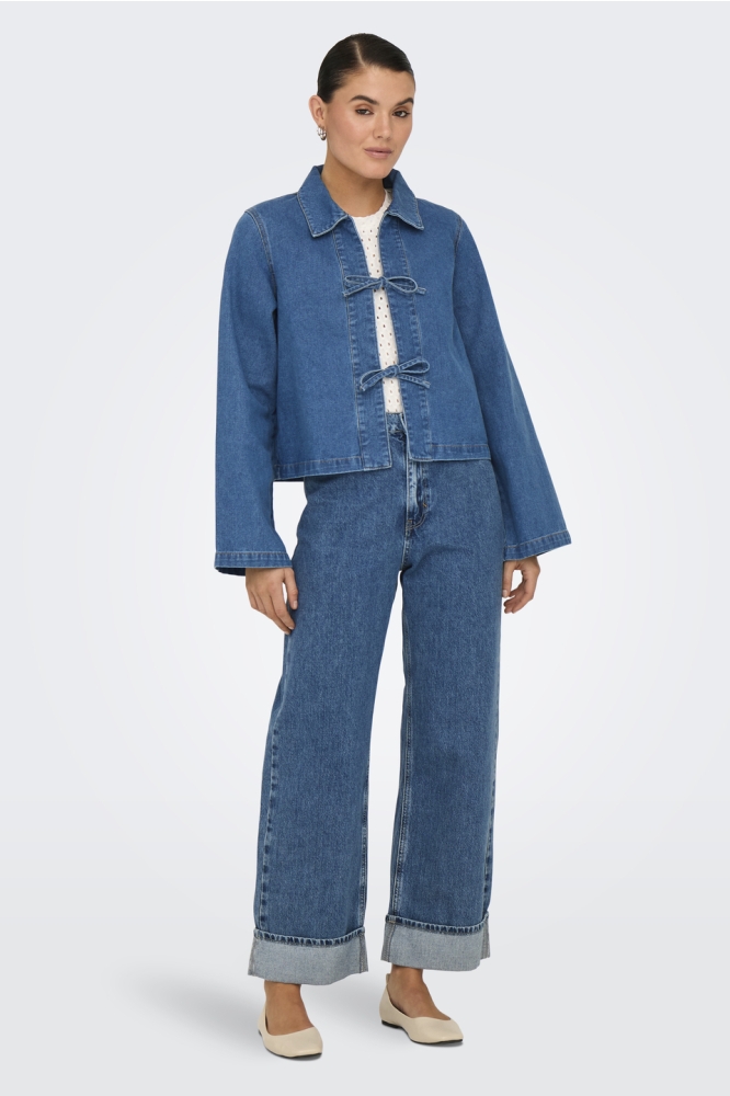 ONLTHORA LS BOW SHIRT DNM CS GUA 15357228 Medium Blue Denim